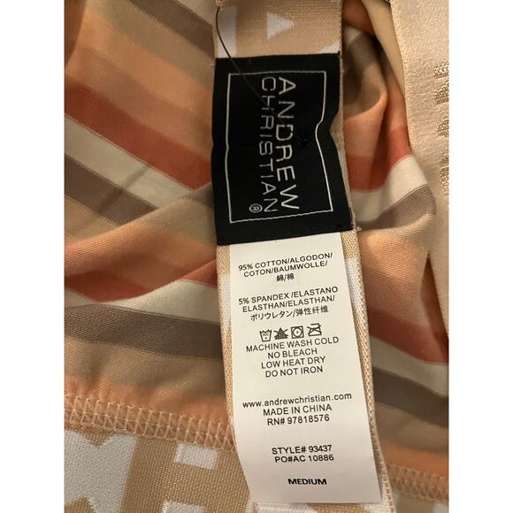 Andrew Christian Coachella Stripe Jock Multicolor Medium - Picture 6 of 7